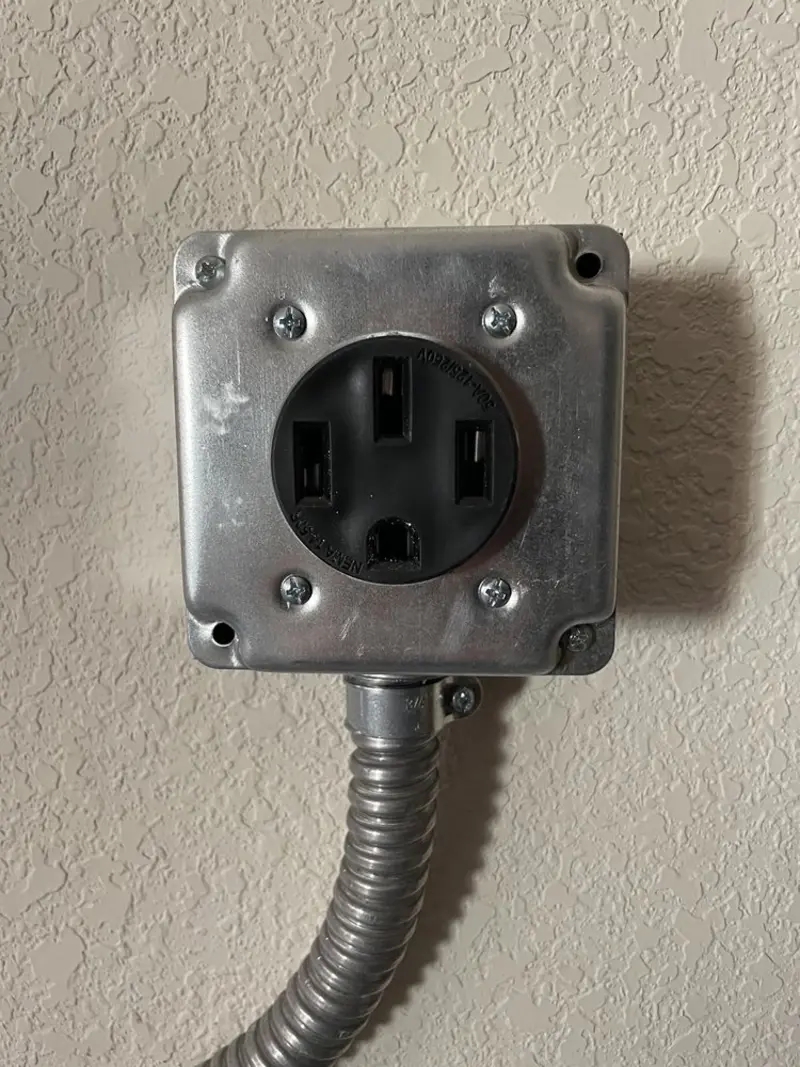 NEMA 14-50 outlet installed for Electrical Panel Upgrade in Cedar Rapids